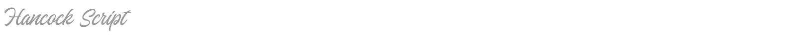 Hancock Script font preview